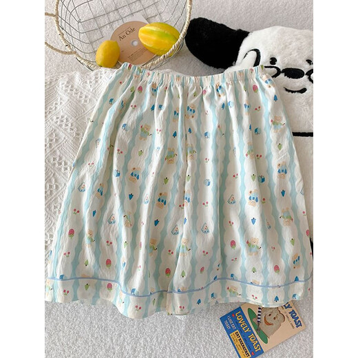 Chuangjingyi wählt den Kurzärärtekirschbär für Frauen für Frauen im Sommer niedliche Cartoon-Wolken-Baumwoll-Hauskleidung JS-9905# Black Love-tre-Tree-Set kurzärmelige Top L-Größe 163-165 Gewicht 110jin [Jin gleich 0,5 kg]