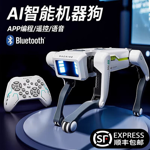 Bordes Kinder KI Fernbedienungskontrolle Roboter Toy Boys Smart Black Technology Dialog kleiner elektrischer Spielzeug Geburtstag Geschenk 8006 Bullet Roboter Hund