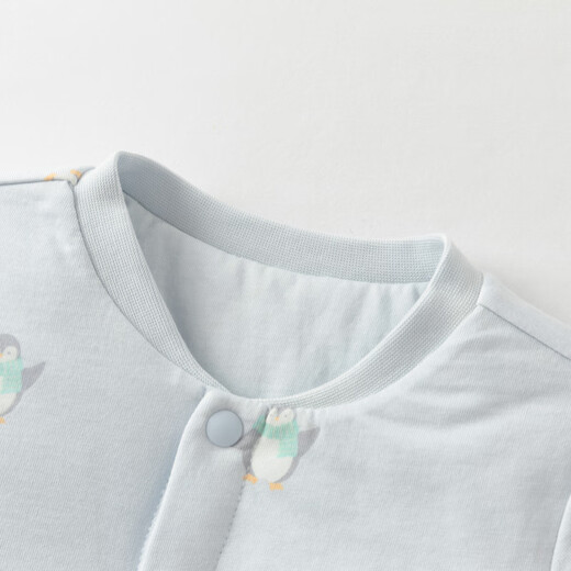 戴维贝拉新生儿针织夹棉爬服秋冬女宝宝男婴哈衣连体服