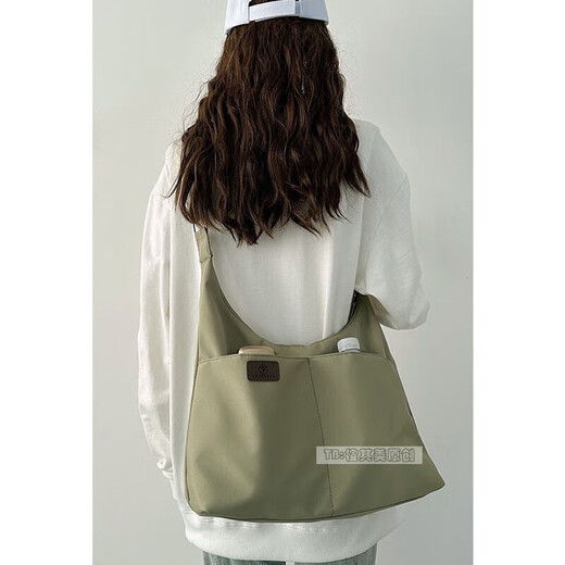 Xiaomi (MI) Leichte Leinwandtasche mit großer Kapazität Frauen einzelner Schulter-Diagonal Cross Bag College-Studenten der Klassenbeutel Freizeit und vielseitig japanisches College Beige-1049 Stoff