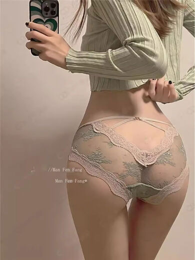 Sexy sexy underwear for women, transparent thong bed lace underwear, large size, bean paste blue and white, S size 80-95Jin Jin equals 0.5kg, confidential delivery