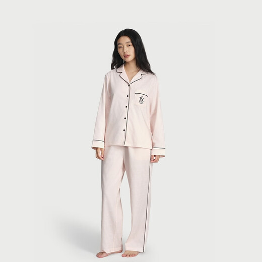 Victoria's Secret Tensora Home et confortable Home Silky à manches longues pyjamas Cadeaux d'automne pour les copines et la femme 4SLS blanc 11267523 S