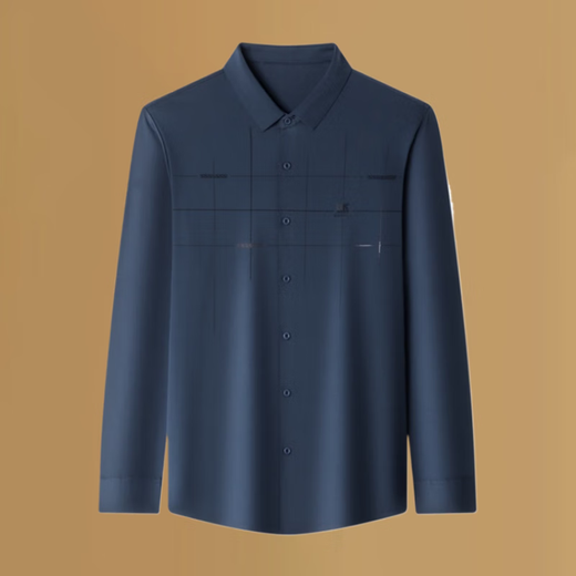 AEMAPE喜爸爸装参加结婚宴礼服公公长袖衬衫衣服薄款男士春秋季高端贵士 红色 L 建议【116-129斤】