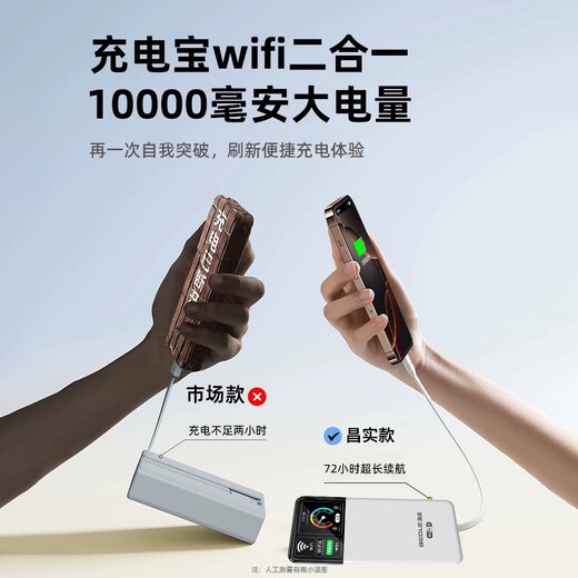 Changshi free one-year traffic 10000 mAh 5Ghz portable wifi i6 national traffic three networks card-free 2025 power bank unlimited wireless mobile router 10000 mAh emperor 48 cores 48 antennas 72 hours of battery life lifetime guarantee