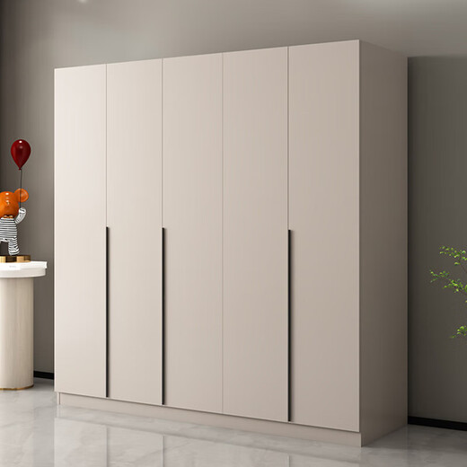 Feimuda wardrobe bedroom simple modern minimalist two-door light luxury style installation-free storage solid wood storage cabinet customization 1.2 meters three-door main cabinet