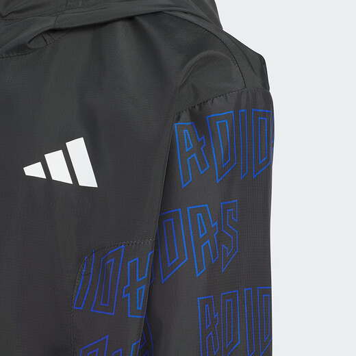 Adidas Children's Clothing 25 Autumn Boys' Woven Jacket Thin Children's Mesh Lined Water-Repellent Sports Hooded Jacket KC5986