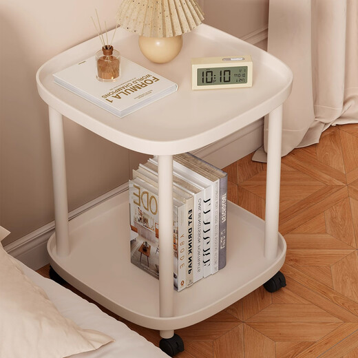 Shanshan wood art bedside table bedroom small coffee table movable side table side table bedside storage rack small table storage cabinet
