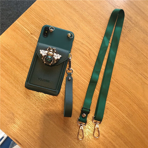 华强北优选蜜蜂零钱包苹果16手机壳12斜挎iphone15promax支架14硅胶8plus带 绿蜜蜂支架卡包斜挎 其他手机型号