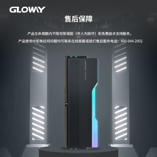 Gloway 48GB (24GBx2) DDR5 8000 desktop memory Longwu RGB light strip Hynix M-die CL38 Starry Sky Black