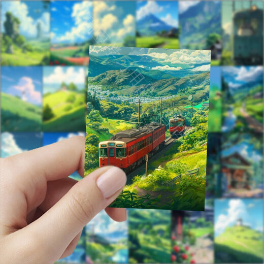 Modou Shenghuo 126 Miyazaki Hayao's Summer Scenery Stickers ins Decorative Avatar Handbook Mobile Phone Computer Waterproof Stickers Limited Time Promotion Miyazaki Hayao's Summer *63 Photos Not Duplicate