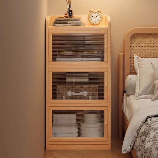 Yonghuan en bois massif armoire de rangement d'armoire de rangement de ranget de planche à plancher étagère de rangement salon avec petite armoire étroite près du mur de rangement en bois est en bois massif à faible teneur en bois massif 40x24x1048cm couleur de noix