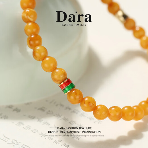 Dara 925 sterling silver beeswax bracelet new Chinese style old wax bracelet 5-6mm about 30 pieces as a Chinese Valentine's Day gift for your girlfriend