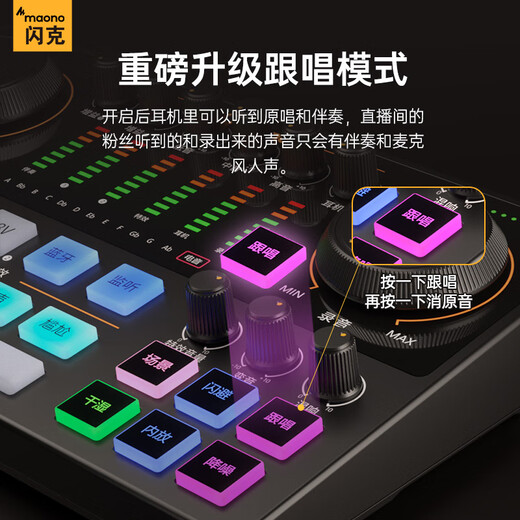 Shanke (maono) E2 sound card set live broadcast equipment complete set of mobile phone microphone Douyin anchor K song singing recording dubbing outdoor radio Shanke microphone E2+PD200XT black set