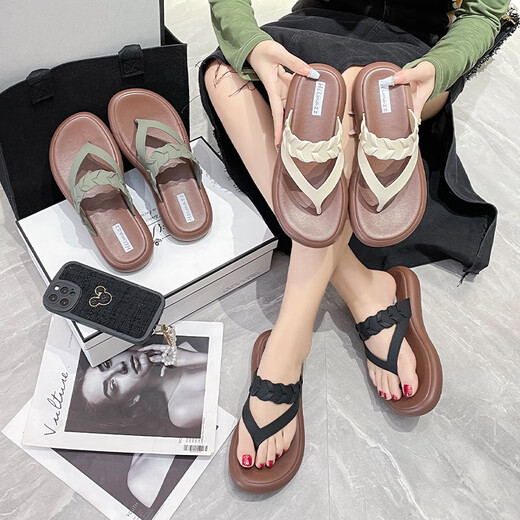 Les pantoufles de picolades de pied Yusenyi pour les femmes en usure d'été tongs pour les femmes en usure d'été à la mode sans glissement.
