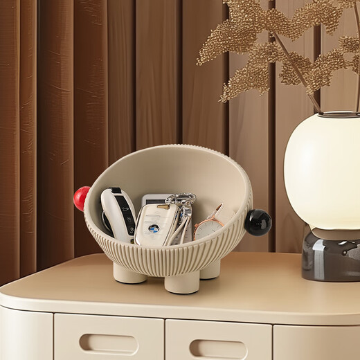 YWZR CRAME Style Entrée Entrée Entrée Entrée Clé Ornement Ornement de salon High-Sense Armoire à chaussures Chambre de chevet Remote Organisateur Organisateur Boîte de rangement Stripe Beige (S3291