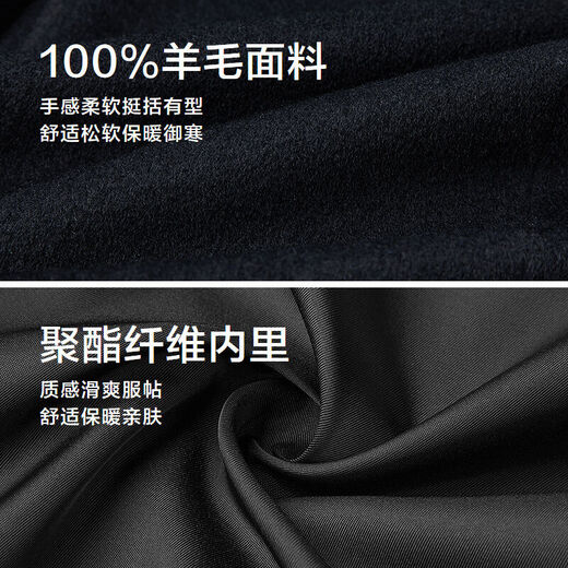 HLA Heilan Home Coat Men's Winter 25 Pure Wool Business Warm Lapel Coat Men