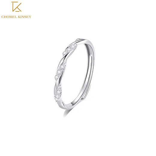 CHOMEL KINSEY Sansheng III 999 sterling silver pair ring high-end light luxury niche design couple ring 520 Valentine's Day gift 999 sterling silver Sansheng III couple ring female open ring