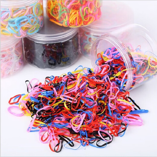 Manfuyu Bag/About 100 Black Disposable Rubber Band Children's Headband Hair Accessory High Elasticity Not Easy to Break Hair Band Disposable Black About 100