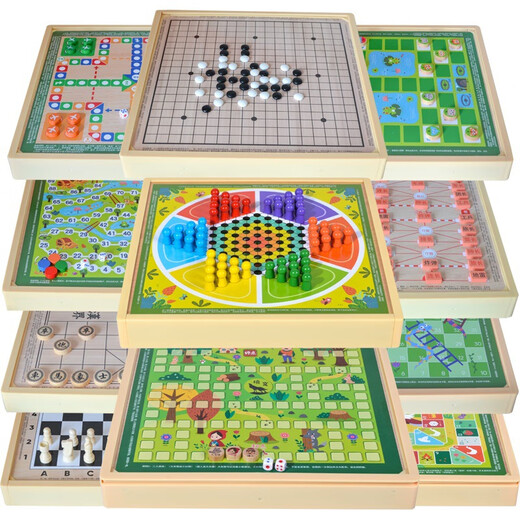 Niedliche und interessante intelligente Dinge magnetische Multifunktionsschachbrett Multi-in-One-Set-Puzzle Schachspielzeug fliegen Schach Schach Geburtstag Geschenke magnetisch 38 cm [zwölf in einem]