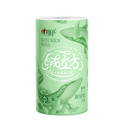 Heart to Heart, Rollo de cocina en forma de cubo de terciopelo del mismo estilo de Tian Xuning, 85 secciones, paquete individual, 12 absorbentes de aceite, bloqueo de agua, puede entrar en contacto con los alimentos