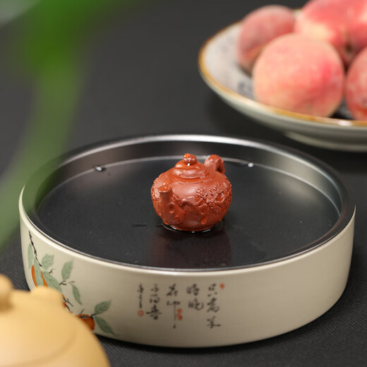 Hidden Pot World Pocket Mini Fingertip Pot Small Purple Clay Pot Yixing Play Pot Inverted Teapot Tea Pet Tea Table Ornaments Dahongpao