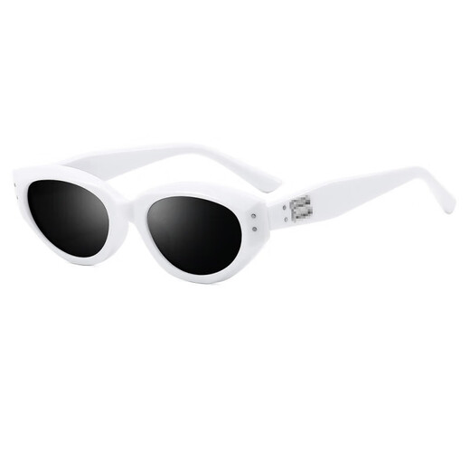 [GM same style] 2025 cat-eye sunglasses for men and women with high-end sun protection sunglasses trendy big face slimming glasses 838 beige frame gray film not polarized