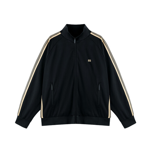 
BJHG does not care about consequences American sports jacket men's fashion brand autumn 2025 new three-bar loose casual jacket for women graphite black L