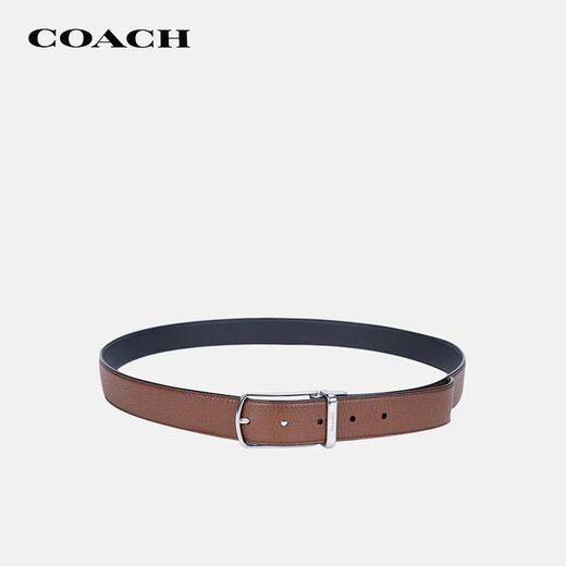 蔻驰（COACH）【品牌直供】男士针扣腰带棕色/黑色91311SVFD7