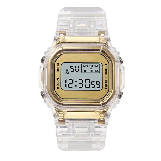 Smart watch LED electronic watch student sports outdoor watch digital multi-function waterproof transparent gold watch