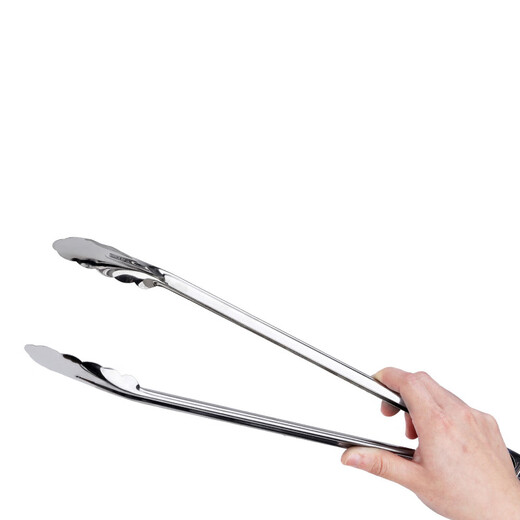 Black Ling 304 stainless steel food tongs spicy hotpot tongs 40cm hotel tableware steak barbecue tongs barbecue tongs bread tongs 40cm stainless steel extended food tongs