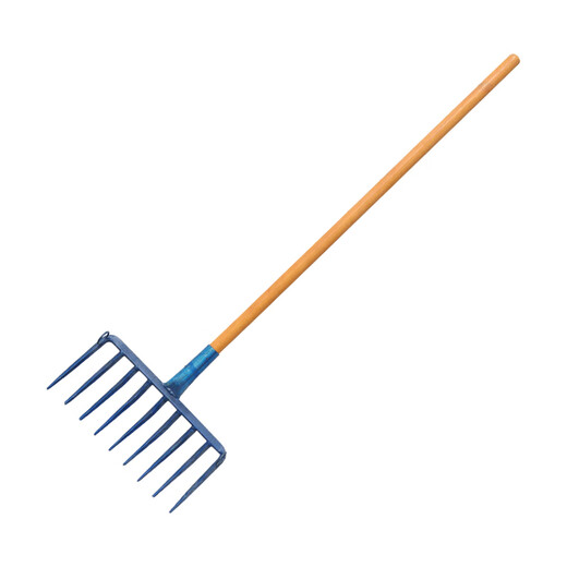 纪俪田九齿拉耙铁路钢轨道砟叉便携式清理石砟的大拉耙加重铁路工具7齿 4839-五齿铁路拉耙-加1米4好柄