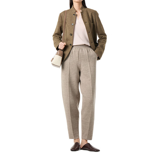 Loro Piana/Nuoyou Pianya LP Damen Piuma Pullover Kaschmir gestrickt Langarm Pullover Casual Base Shirt 25 Neue Style Light Pink 36