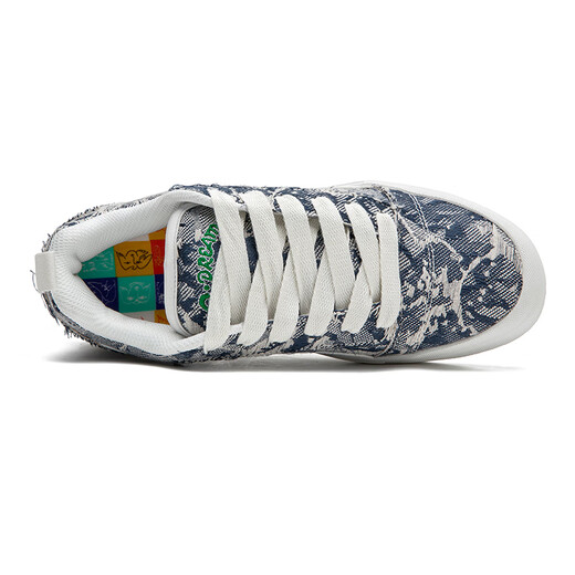 Lightning X Storm Picasso Gemälde gemeinsam von Blitzmännern und Frauenschuhen Rache Sturm kleine Duftbrotschuhe Erhöhten Paar Skateboardschuhe LS-699 Sternenhimmelblau 45