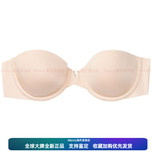 Victoria's Secret IA's Secret Solid Color sin tirantes Invisible Braqueo champán femenino Champán de una sola talla 34dd