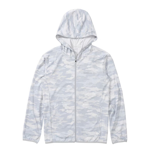 SHIMANO clothing 25 models WJ-040X fishing clothing summer quick-drying breathable hooded fishing sun protection clothing gray camouflage M