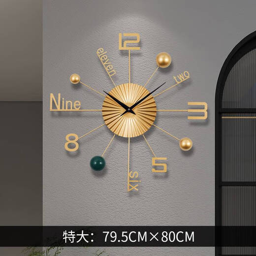 Yonghuan Wall Clock Salon Room Nouveau italien Luxe Luxury Corloge de luxe moderne simple ATMOSPHERIE CRÉATIVE MORDE MOURTÉE MALL