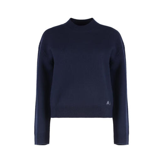 A.P.C.女款美利奴圆领套头毛衣柔软舒适针织衫 黑色 均码 |XS