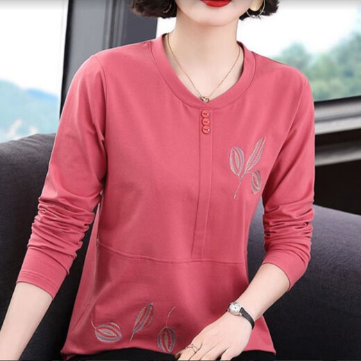 Kuzhang (Kuzhang) Camisa de base de madres de mediana edad y anciana Sea Blue 6636 M Recomendado 95-105Jin [Jin es igual a 0,5 kg]
