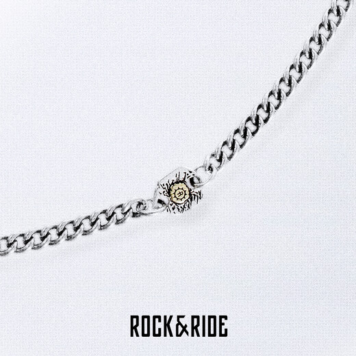 ROCK&RIDEHANL05 necklace Cuban chain S925 silver men's necklace trendy brand gift for boyfriend necklace 55cm