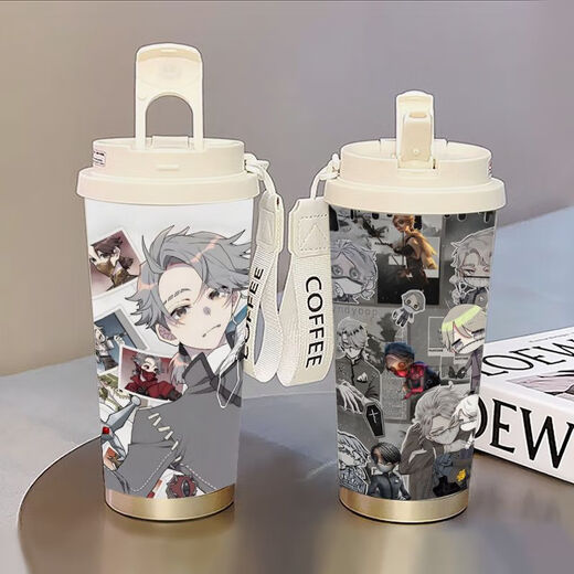 膳魔师第五人格入殓师不锈钢保温杯上学专用保冷杯儿童咖啡水杯2025新款 咖啡杯A款-白色-NZ679第五人格 316不锈钢