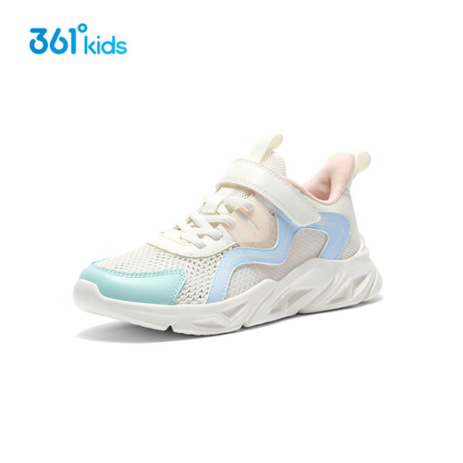 361 zapatos para niños, zapatillas para correr para niños, calzado para niños ligero de malla grande y transpirable para niñas, zapatos deportivos, blanco 38