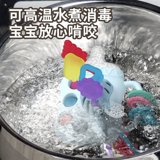 Aoyanlai Baby Bottle Teether Baby Can Nibble Baby Bottle Teething Silicone Toy Pinch Ball Teether Early Education 1 Pink Silicone Pacifier + Dust Cover Baby Bottle Teether + Free Strap Newly Upgraded Silicone Pacifier Bottle Cap