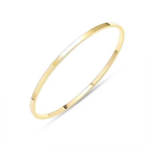 DL 1998 Fat Donglai same style 18K gold bracelet 18K color gold plain ring AU750 rose gold gold super shiny surface bracelet simple small size (recommended 70-100Jin Jin is equal to 0.5kg)