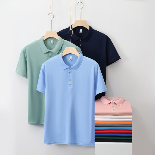 Camiseta de manga corta de cuello de polo judío para deportes de verano para hombres con una camiseta delgada de moda hepg-js-677 negro 3xl