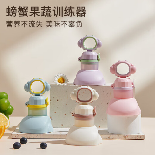 Baby food bite bag Fruit and Vegetable Silicone extrusion molar stick teether baby eating fruit supplementary utensils for home use pink without base 1 pack