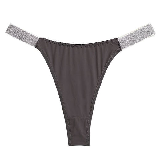 Renduo unisex thong ultra-thin tight low-waist fitness temptation ice silk sports solid color girl seamless quick-drying royal blue M