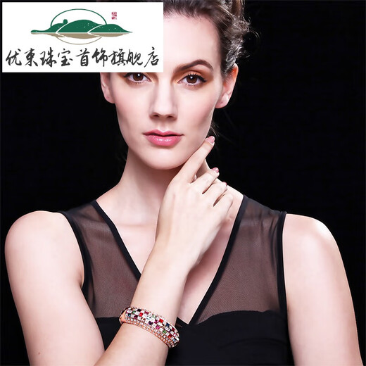 Excellent rose gold bracelet ins niche design high-end light luxury niche kaleidoscope exquisite honeycomb Mother's Day gift seven colors