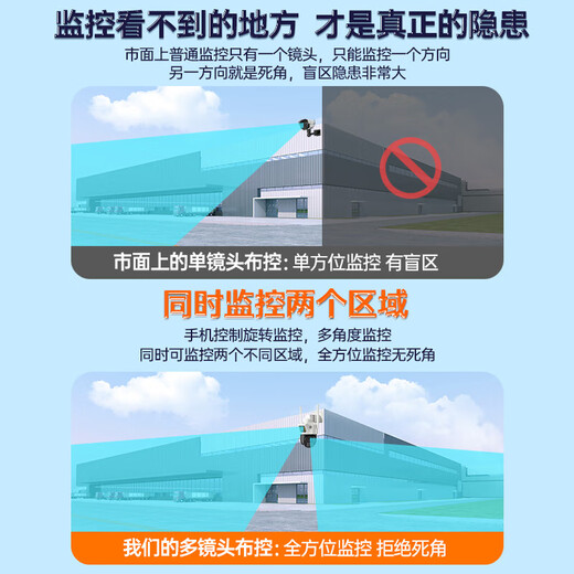 科世奇1600万超清双摄家用摄像头无线wifi手机远程监控器360度无死角带夜视全景语音室外高清户外防水 64G录像卡 wifi款（手机远程+移动跟踪+语音对讲）
