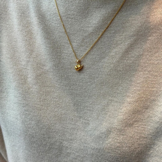 BMOI Old Phoenix 999 pure gold small gram weight small gourd necklace simple collarbone simple show temperament classic gourd