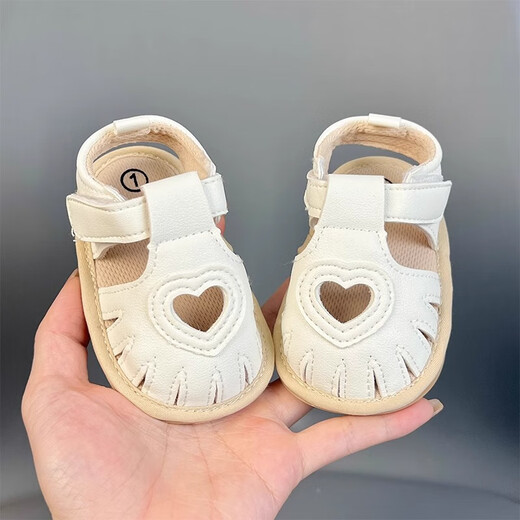 Ji Zhenfei summer baby toddler shoes infant girls sandals 0-1 years old 5-15 months soft-soled princess shoes, inner length 12cm, about 10-13 months